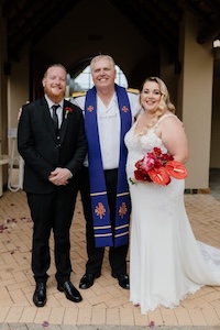 Wedding ceremony by Dr. Gerrit Rademeyer in Jamestown