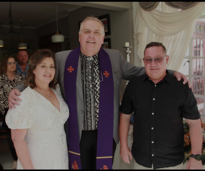Wedding ceremony by Dr. Gerrit Rademeyer in Jamestown