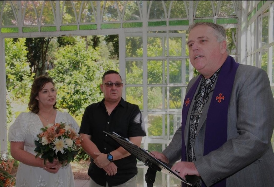 Wedding ceremony by Dr. Gerrit Rademeyer in Jamestown