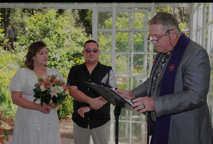 Wedding ceremony by Dr. Gerrit Rademeyer in Jamestown